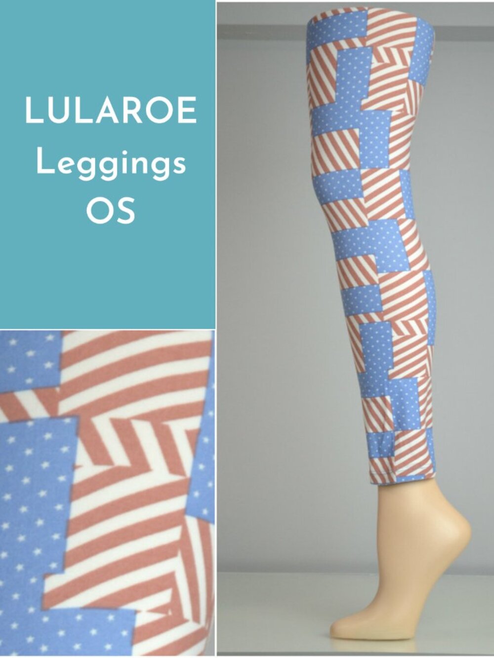 NWT Flag LulaRoe OS Leggings